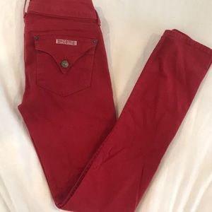 Hudson skinny jeans red